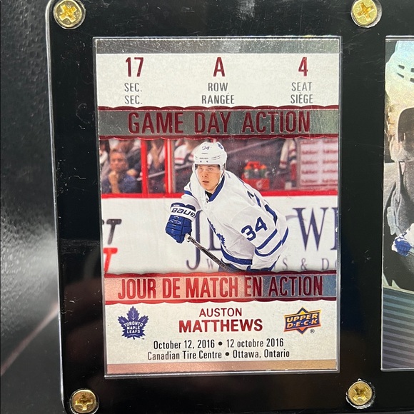 Upper Deck Tim Horton’s Auston Matthews 3 card framed set - Picture 3 of 8